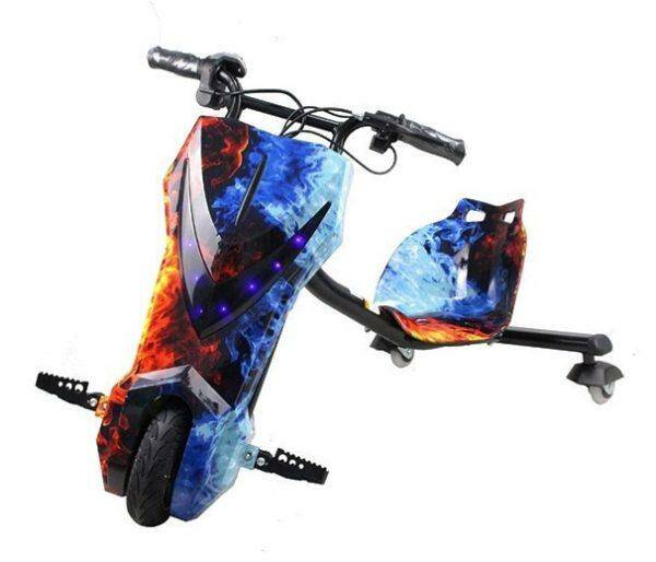 Электроскутер Дрифт Карт DriftCar PRO Gt Огонь и лёд