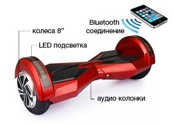 Гироскутер Smart Balance Transformer LED 8" Граффити Фиолетовый