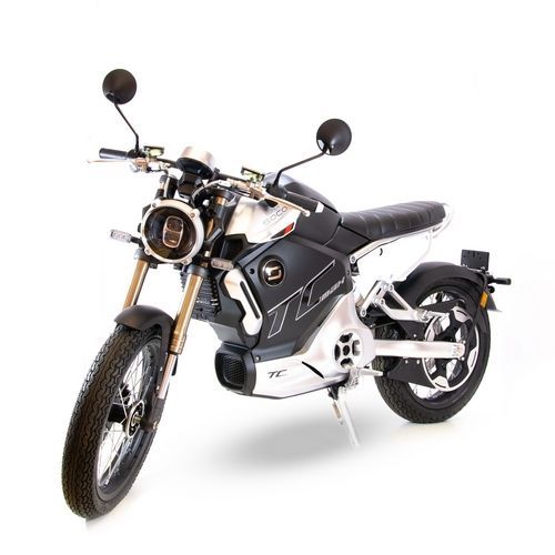 Электромотоцикл Super Soco TC Max (Спицованные диски) Серебристый