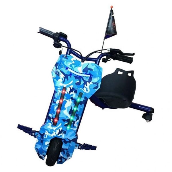 Электроскутер Дрифт Карт Drift-Trike (DRIFT CAR) T01 Синий хаки