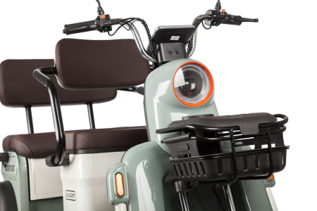 Электротрицикл Rutrike Gelbert Beta 48V/60V 800Вт зелено-белый