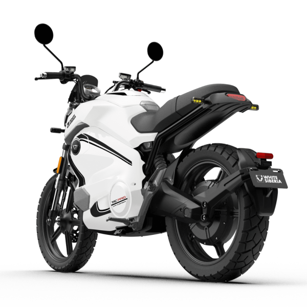 Электромотоцикл WHITE SIBERIA SUPER SOCO WANDERER PRO белый