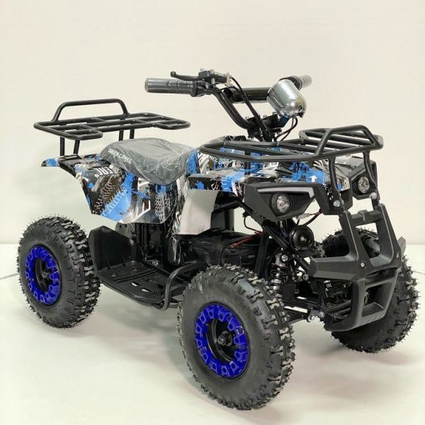 Квадроцикл GreenCamel Гоби K32 (12Ah 36V 800W R6 Цепь) ножной тормоз Синий экстрим