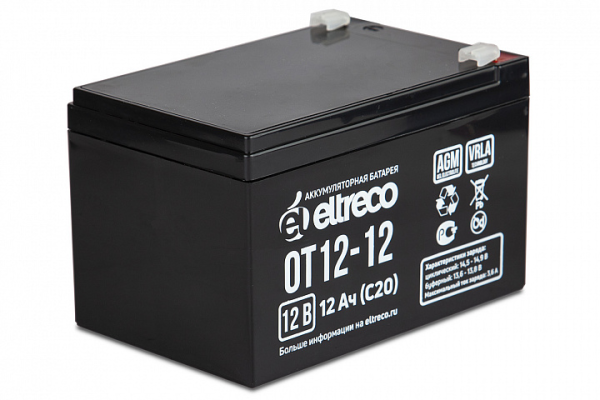 Аккумулятор Eltreco 6-F-12 (12V12A/H C20)