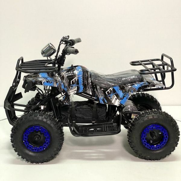 Квадроцикл GreenCamel Гоби K32 (12Ah 36V 800W R6 Цепь) ножной тормоз Синий экстрим