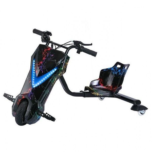Электроскутер Дрифт Карт Drift-Trike (Drift Car) T01 Разноцветная молния