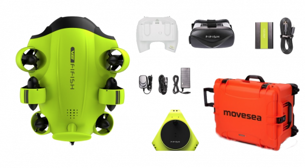 Подводный дрон Fifish V6 + Очки VR + HDMI Адаптер + Чемодан от магазина Futumag