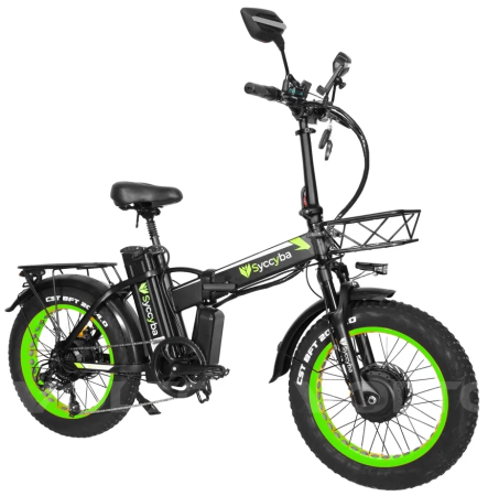 Электровелосипед Syccyba H1 DUAL зеленый
