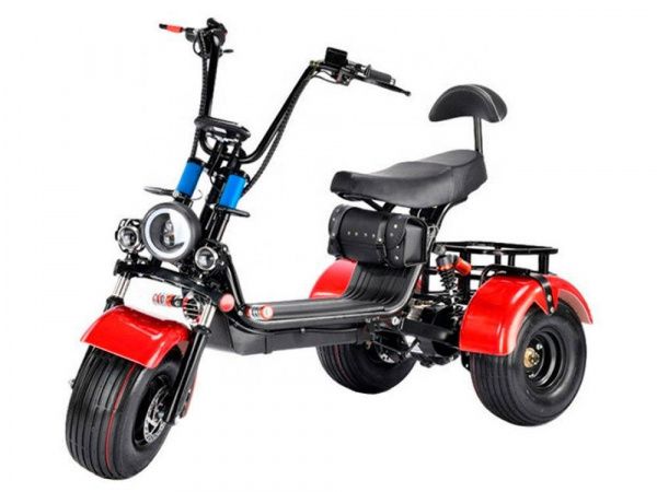 Электроскутер трехколесный CityCoco GT X5 Trike красный