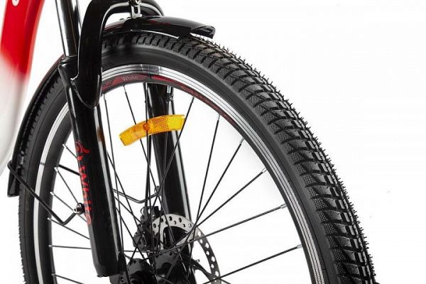 Электровелосипед Eltreco White (Черно-красный)